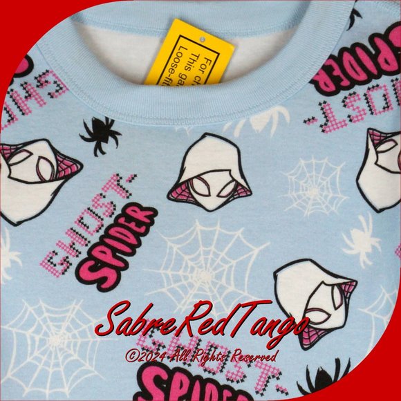 NWT Hanna Andersson Organic Long Johns Pajamas Marvel Ghost Spider Print 140 10 - Picture 2 of 4